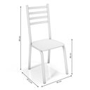 Ver imagem 2 de Kit com 2 Cadeiras Estofadas Alemanha Cromada 2c086cr Kappesberg Crome - Cromado/capuccino