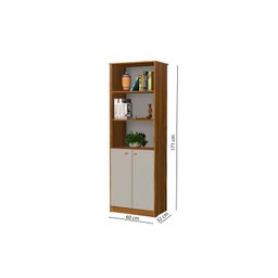 Conjunto 3 Armários Organizador Office Escritório Offwhite com Nature - Rede Móveis - 10
