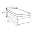 Ver imagem 3 de Bicama Box Baú Solteiro Conjugado de Molas com Cama Auxiliar Bicama 3 em 1 - Matelassê Branco