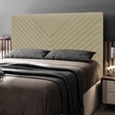 Ver imagem 4 de Cabeceira Cama Box Casal Queen Size Viena 160cm Veludo Bege