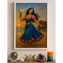 Ver imagem 2 de Quadro Decorativo Cigana Yasmin 33x24cm - com Vidro:moldura Branca