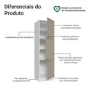 Ver imagem 3 de Paneleiro 60 cm 3 Portas Branco-Crema Vik Madesa Branco-Crema