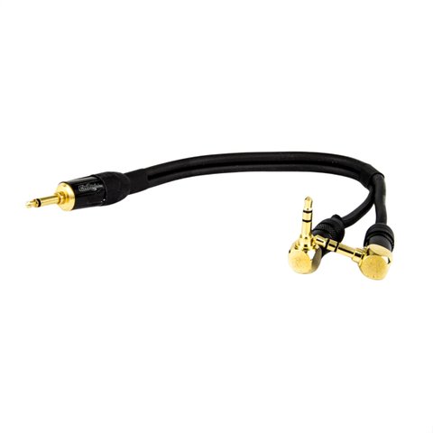 Cabo Adaptador P2 Mono para 2 P2 Estereo 90° Graus - 2 Metros