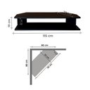 Ver imagem 5 de Rack Suspenso para Tv de até 50” Aparador Bancada Estante de Canto Preto