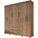 Ver imagem 2 de Guarda-Roupa Roupeiro Santos Liverpool 8 Portas 6 Gavetas - 150255P