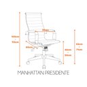 Ver imagem 6 de Cadeira Manhattan Presidente Couro Ecológico para Escritório Cor:branca