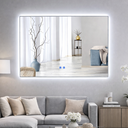 Ver mais imagens de Espelho LED para Banheiro Touch 3 Cores de Luz com Desembaçador e Display Digital 80x60 cm Bivolt: