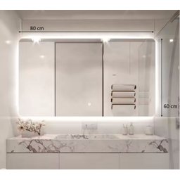 Espelho Led Banheiro Dual Touch C/ Desembaçador 80x60 Cm - 5