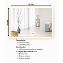 Ver imagem 6 de Espelho Led para Banheiro Touch 3 Cores de Luz com Desembaçador e Display Digital 80x60 Cm Bivolt:
