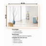 Espelho Led para Banheiro Touch 3 Cores de Luz com Desembaçador e Display Digital 80x60 Cm Bivolt: - 6