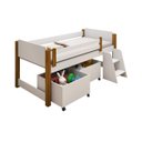 Ver imagem 2 de Cama Infantil Naty com Grade de Proteção e Baús com Colchão