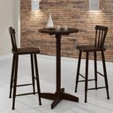 Ver imagem 2 de Kit 2 Banquetas Altas de Madeira Maciça para Sala de Jantar/bar Multimóveis Cr50116 Castanho