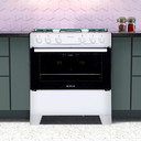 Ver imagem 2 de Fogão Mônaco Plus 5 Bocas Atlas - Mega Chama - Mesa Inox - Acendimento Automático - Bivolt - Branco