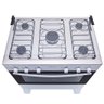 Fogão Mônaco Plus 5 Bocas Atlas - Mega Chama  - Mesa Inox - Acendimento Automático - Bivolt - Branco - 6