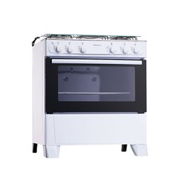 Fogão Mônaco Plus 5 Bocas Atlas - Mega Chama  - Mesa Inox - Acendimento Automático - Bivolt - Branco - 3