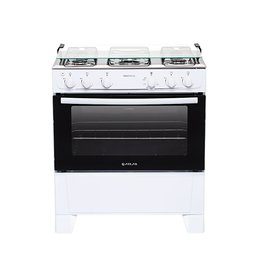Fogão Mônaco Plus 5 Bocas Atlas - Mega Chama  - Mesa Inox - Acendimento Automático - Bivolt - Branco - 1