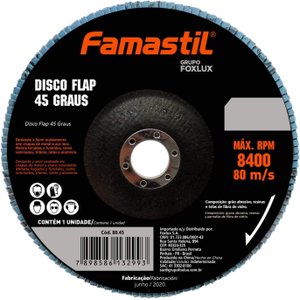 Disco Flap 45º Metal 4 1/2 x 40g - FAMASTIL