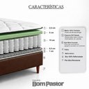 Ver imagem 2 de Colchão King Molas Ensacadas Ibiza + Base 193x203x61 Bom Pastor Marrom