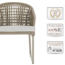 Ver imagem 3 de 1 Cadeira Noronha Aluminio Micro Pintura Champanhe, Tr. Telinha Corda Nautica Rami, Estofado - Cinza