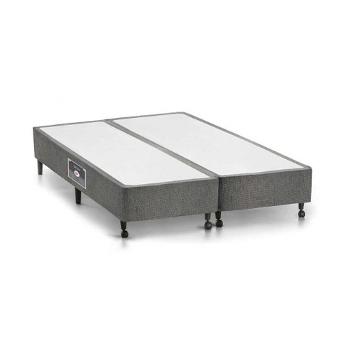 Cama Box Base Queen Lux Chenille Gray (158x198x23) - Castor