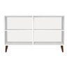 Buffet aparador Colombia 4 portas balcão 1.22m retrô fechado cor Branco brilho PASSE BEM - 5