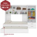 Ver imagem 2 de Jogo de Quarto Infantil Completo Chiara Branca Phoenix Baby