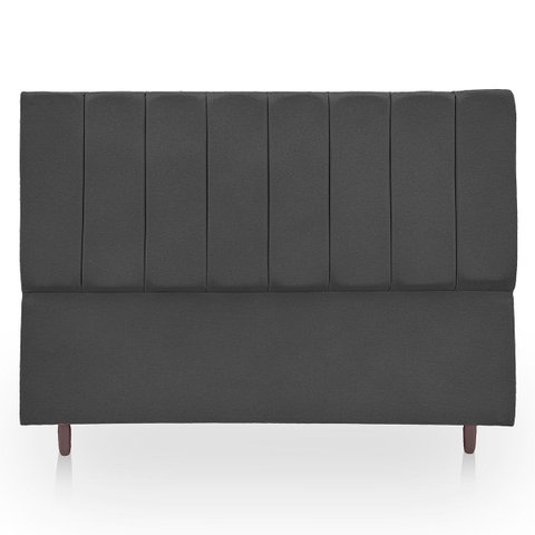 Cabeceira Moderna Estofada 140cm Carla Casal Chumbo