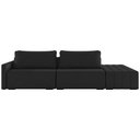 Ver imagem 7 de Sofá Ilha Modulado Milos 232cm Puff Lateral Veludo Cinza Escuro G33 - Gran Belo