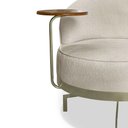 Ver imagem 2 de Poltrona Decorativa Orgânica Glamour Boucle Giratória Confortável Bege Loja Sheep
