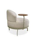 Ver imagem 6 de Poltrona Decorativa Orgânica Glamour Boucle Giratória Confortável Bege Loja Sheep