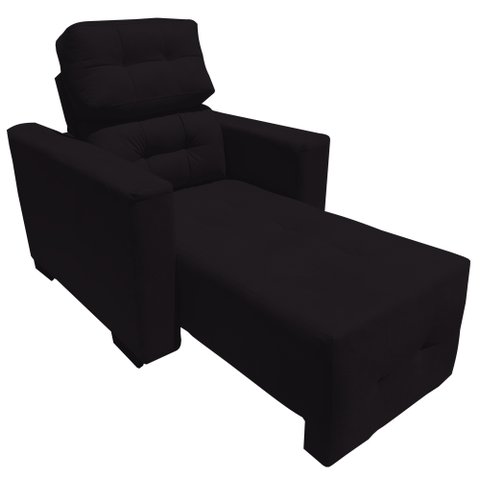 Sofá Poltrona 1 lugar Retrátil e Reclinável Veneza Preto - Moveis Aguias