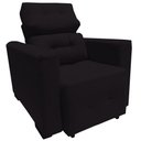 Ver imagem 3 de Sofá Poltrona 1 lugar Retrátil e Reclinável Veneza Preto - Moveis Aguias