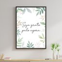Ver imagem 1 de Quadro Seja Grato Pelo Agora - Folhas 24x18cm - com vidro:Madeira preta