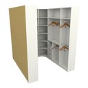 Ver imagem 4 de Kit Closet Armário Colmeia Cabideiro M62 Loja Roupa Closet - Branco