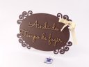 Ver imagem 2 de Kit 3 placas de Casamento Pintada Personalizada Relevo Make Laser Placa Relevo Marron