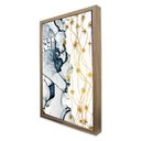Ver imagem 4 de Quadro Decorativo Abstrato Mármore Azul e Branco em Moldura Caixa Tacolado Moldura Trad 1cm Branca C