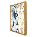 Ver imagem 5 de Quadro Decorativo Abstrato Mármore Azul e Branco em Moldura Caixa Tacolado Moldura Trad 1cm Branca C