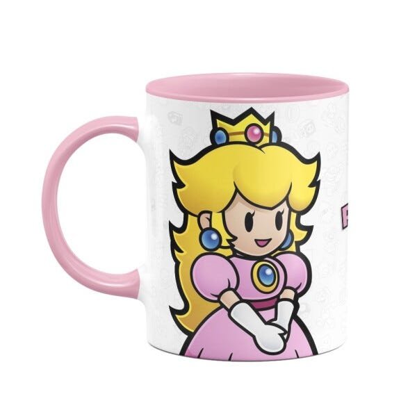 Caneca Mario - Princesa Peach B-pink