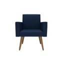 Ver imagem 4 de Kit Sófa 2 Lugares e 2 Poltronas para Sala de Estar Recepção Azul-marinho