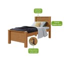 Ver imagem 2 de Cama Solteiro Athenas - Lopas Amendoa Clean