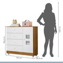 Ver imagem 4 de Quarto de Bebê Completo Guarda-Roupa, Berço e Cômoda Lipe Tigus Baby