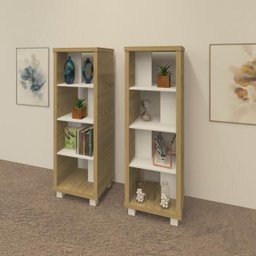 Estante Flex Olmo com Branco Dicasa - 1