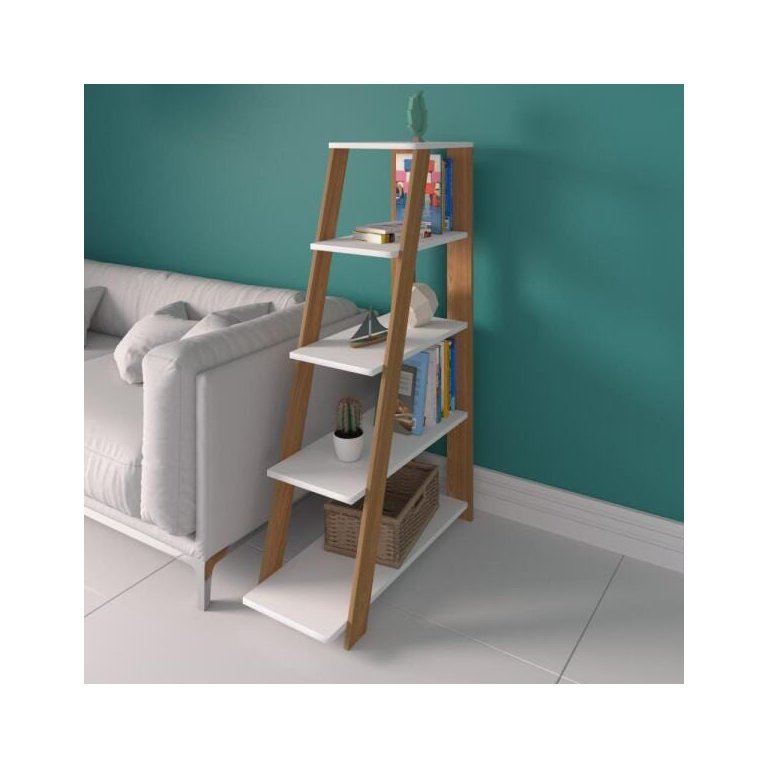 Estante Star Freijo com Branco Dicasa Estante Star Freijo com Branco Dicasa