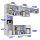 Ver imagem 5 de Cozinha Compacta Aura 8 Portas com Nicho Integrado Praticidade Fácil Limpeza