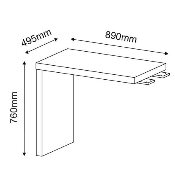 Mesa de Apoio Tamburato 890 Preto Dicasa - 6