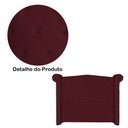 Ver imagem 3 de Conjunto Sienna Cabeceira e Recamier King 195 Cm Suede Vermelho Bordo - LM DECOR