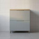 Ver imagem 2 de Balcão Gabinete de Cozinha 1 Porta Basculante 1 Gaveta 100% Mdf Mariah Nesher Madeirado / Verde