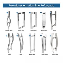 Puxador De Porta Embutir Concha Correr 27,4 Cm  Polido - 4
