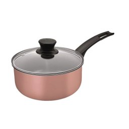 Panela Antiaderente 18cm com Tampa de Vidro Rosê Magnific Panelux - 1