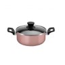 Panela Caçarola Antiaderente 18cm com Tampa de Vidro Rosê Magnific Panelux - 1
